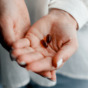 MAT pills in woman's hands